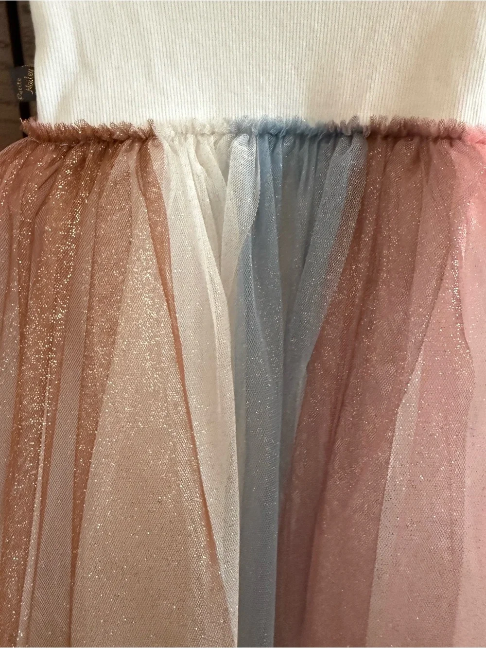 Petite Hailey Sequin Star Tulle Dress Girls 4 NWT